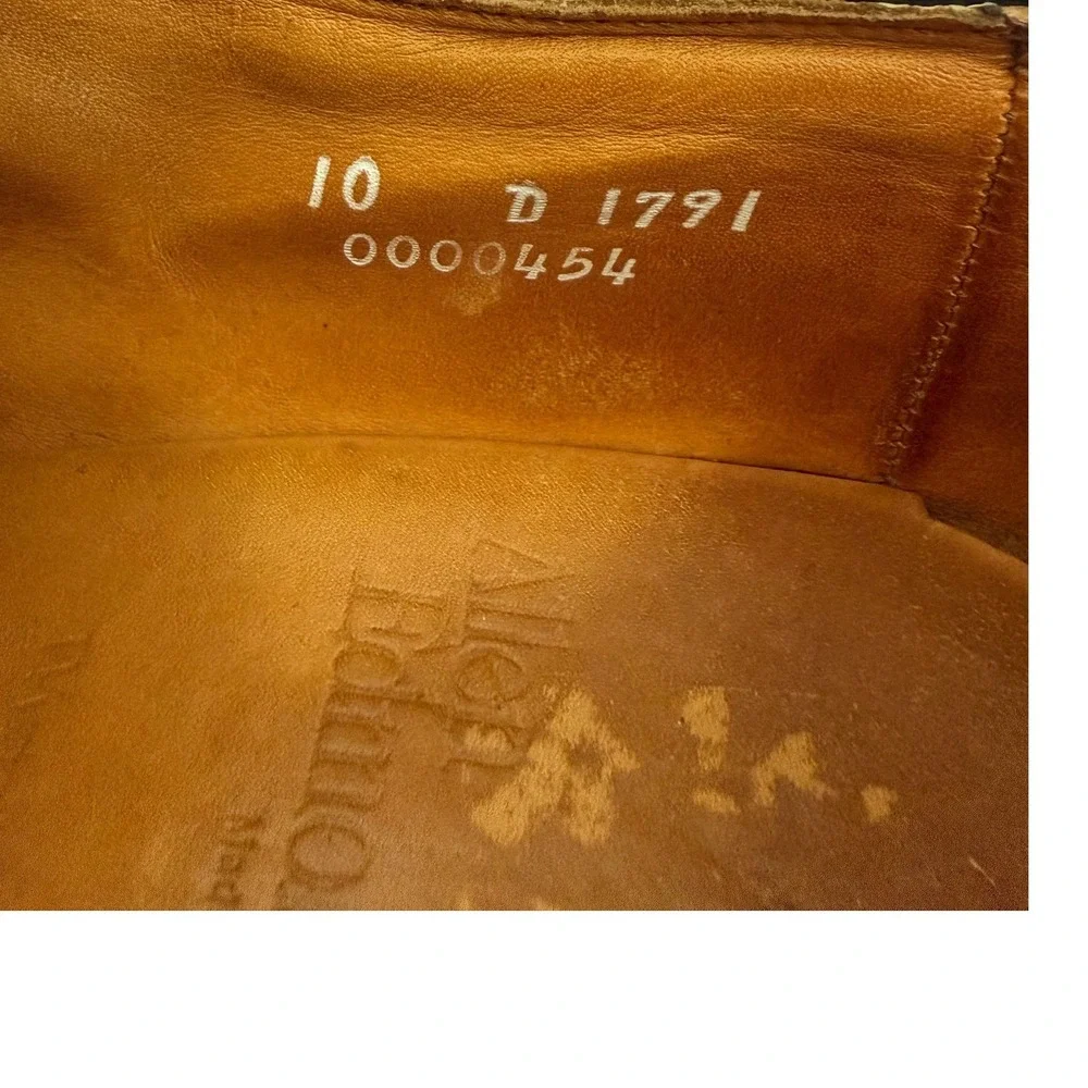 Allen Edmonds Wyngate Brown Cab Toe Brouge Oxford Dress Shoes 0454 Men's Sz 10D